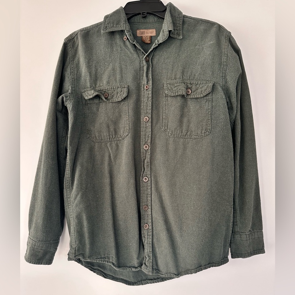 Men’s small vintage flannel forest green